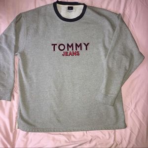 Tommy Jeans Spell Out Grey Crew Neck XL
